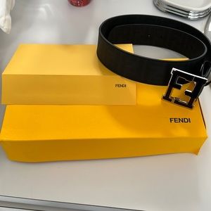 Like new - Fendi Zucca Belt - black- never worn